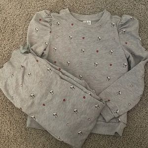 Janie and Jack Snoopy Valentines Day sweat pants and sweatshirt